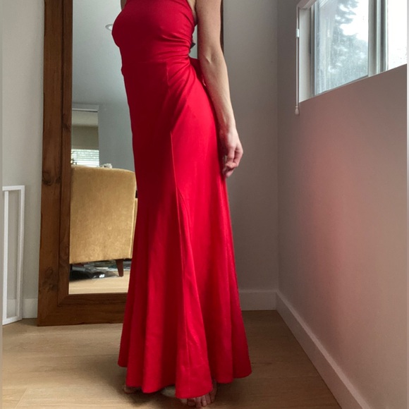 NWT Meave By Anthropologie Halter MIDI Red Dress 2X - Picture 13 of 14